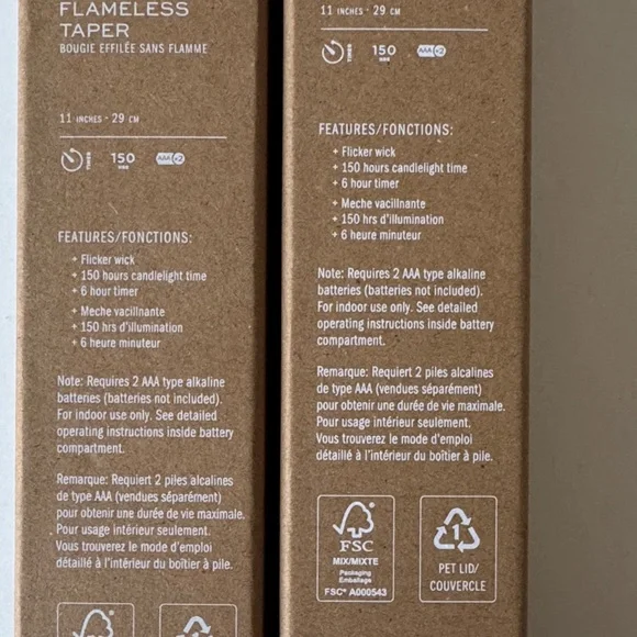 Bundle of two Pottery Barn Cream Spiral Candles - Picture 3 of 7